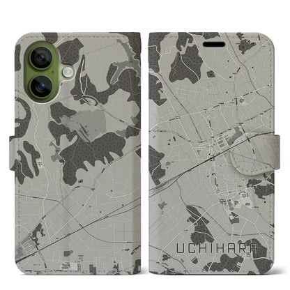 【内原（茨城県）】地図柄iPhoneケース（手帳タイプ）