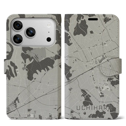 【内原（茨城県）】地図柄iPhoneケース（手帳タイプ）