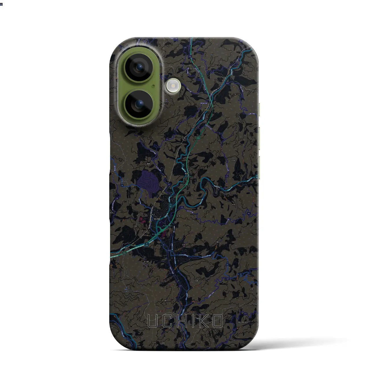 【内子（愛媛県）】地図柄iPhoneケース（バックカバータイプ）