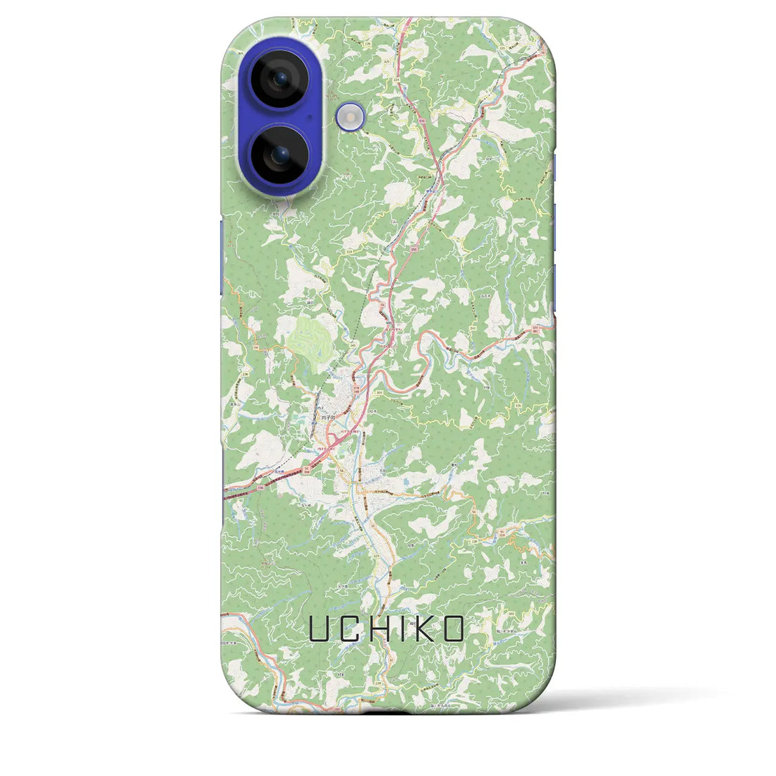 【内子(愛媛県)】地図柄iPhoneケース(バックカバータイプ)ナチュラル・iPhone 16 Pro Max 用