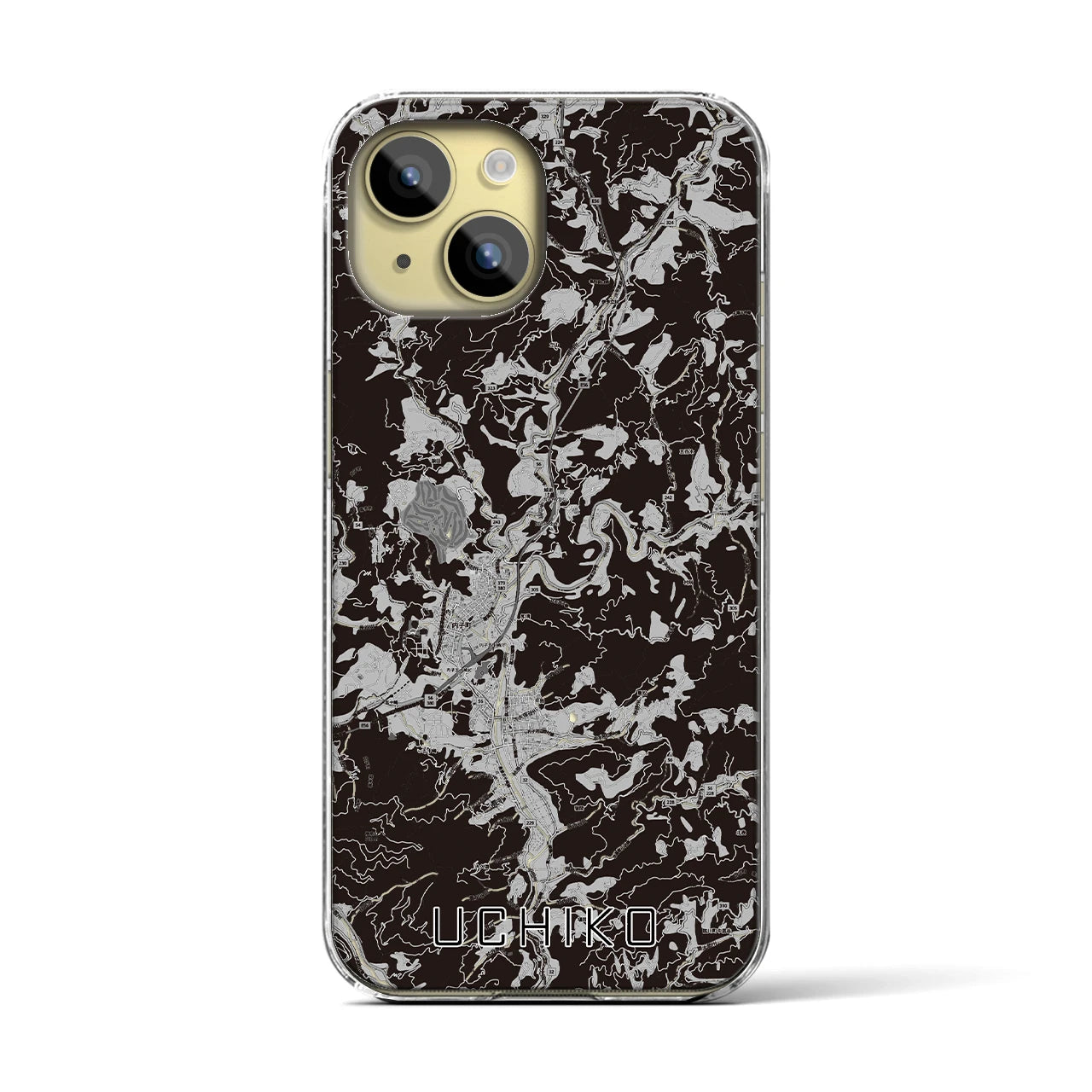 【内子（愛媛県）】地図柄iPhoneケース（クリアタイプ）