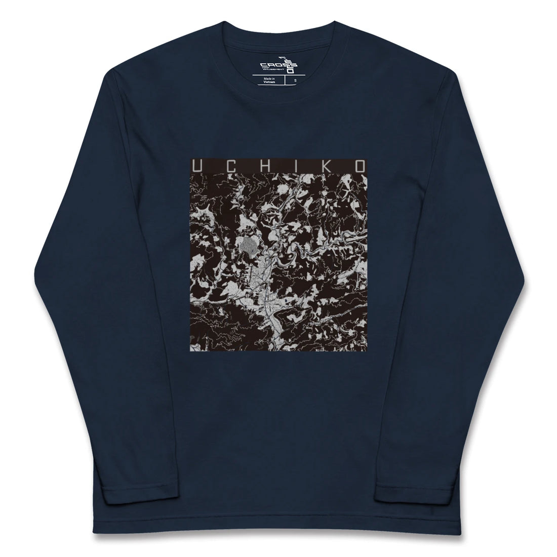 【内子（愛媛県）】地図柄ロングスリーブTシャツ