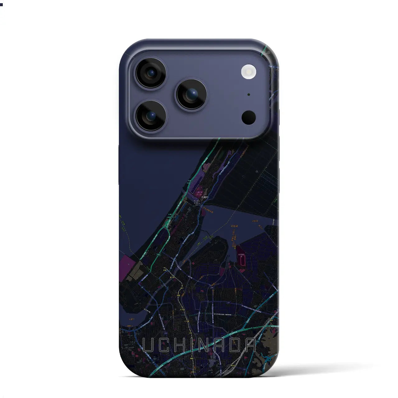 【内灘（石川県）】地図柄iPhoneケース（バックカバータイプ）