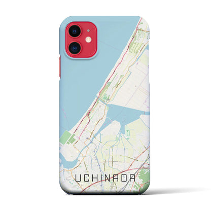 【内灘（石川県）】地図柄iPhoneケース（バックカバータイプ）