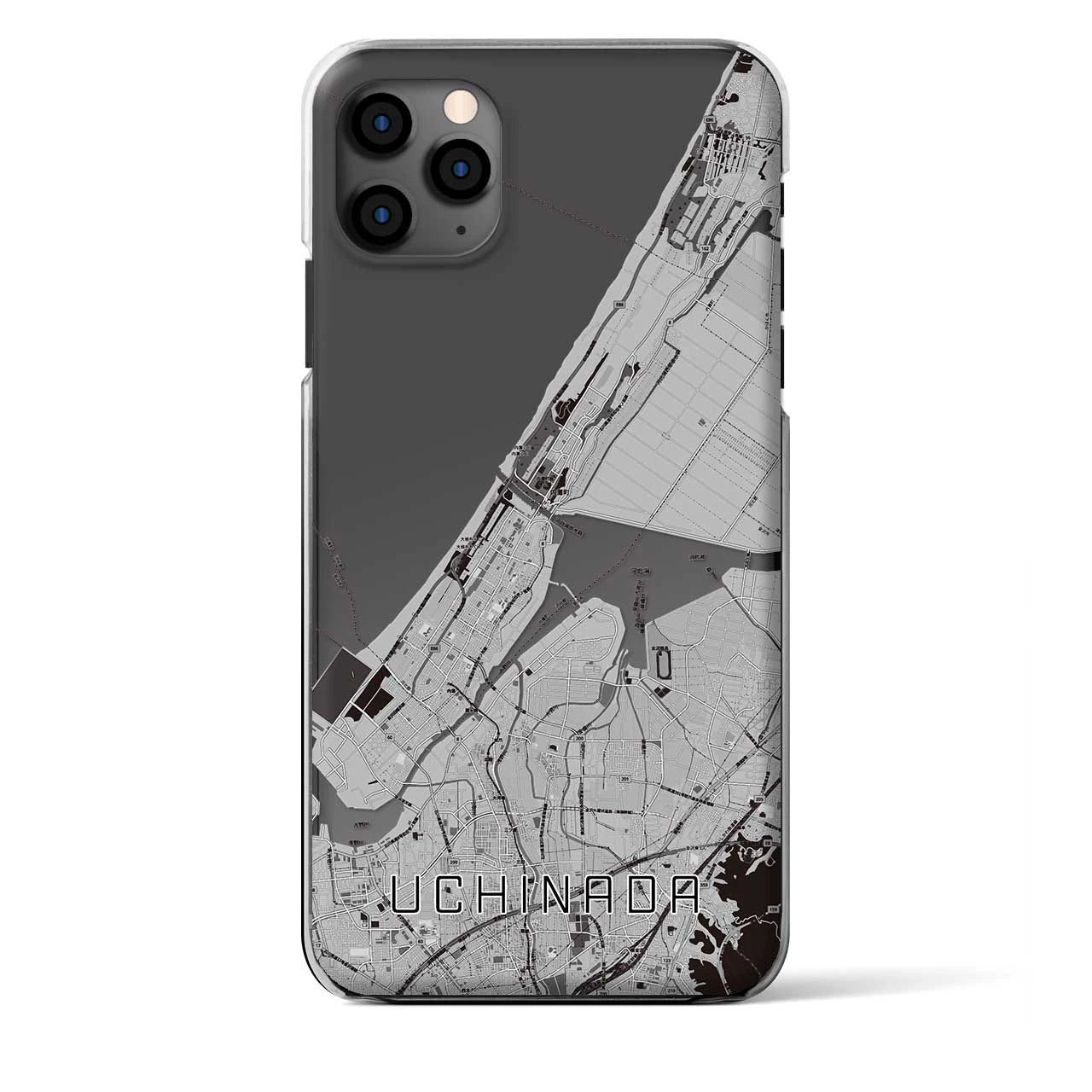 【内灘（石川県）】地図柄iPhoneケース（クリアタイプ）