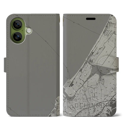 【内灘（石川県）】地図柄iPhoneケース（手帳タイプ）