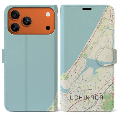 【内灘（石川県）】地図柄iPhoneケース（手帳タイプ）