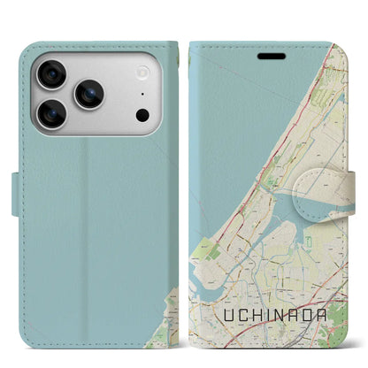 【内灘（石川県）】地図柄iPhoneケース（手帳タイプ）