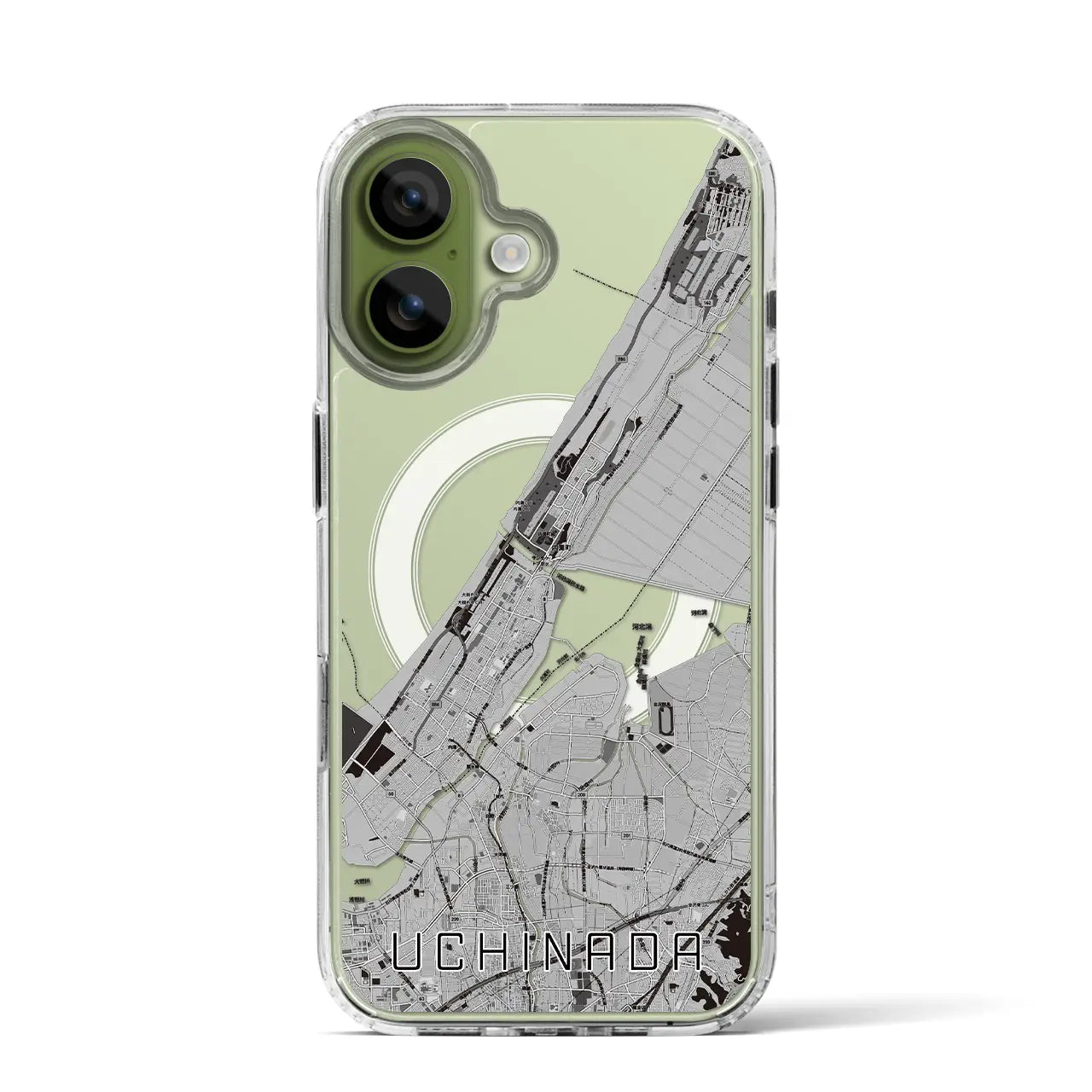 【内灘（石川県）】地図柄iPhoneケース（MagSafeタイプ）