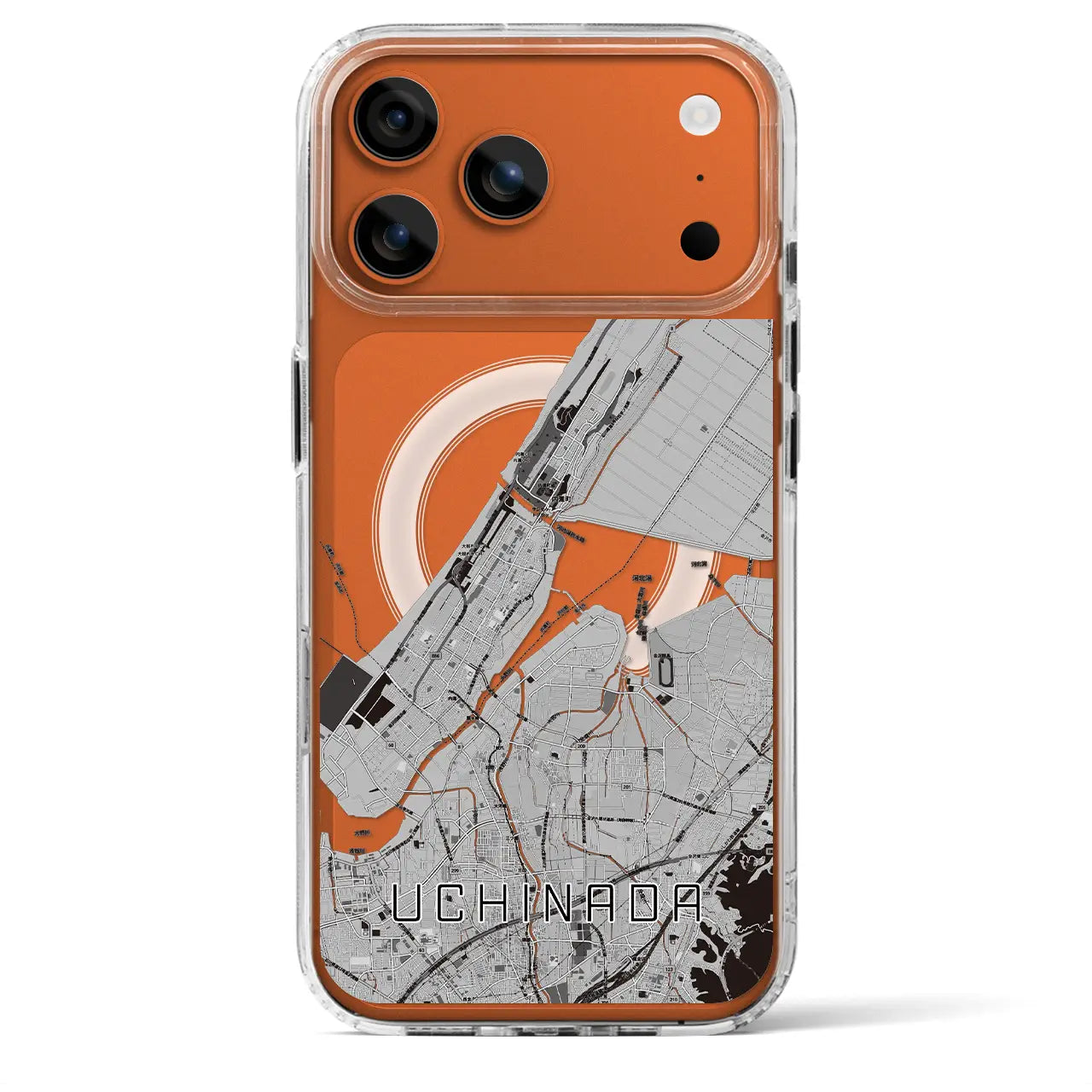 【内灘（石川県）】地図柄iPhoneケース（MagSafeタイプ）