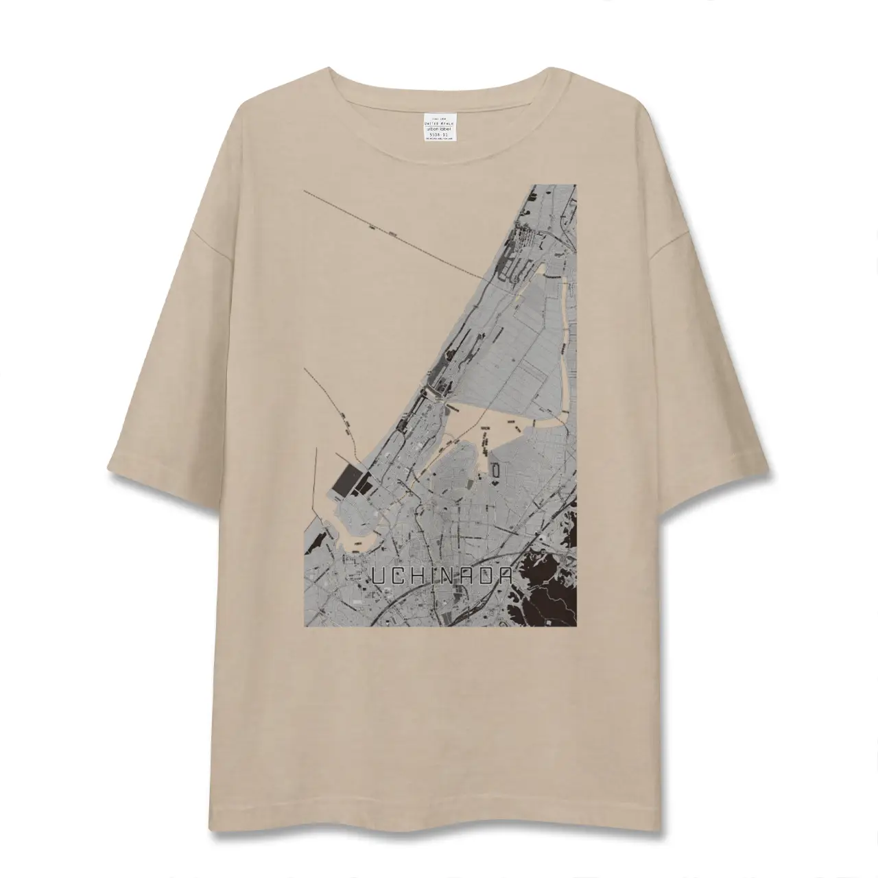 【内灘（石川県）】地図柄ビッグシルエットTシャツ