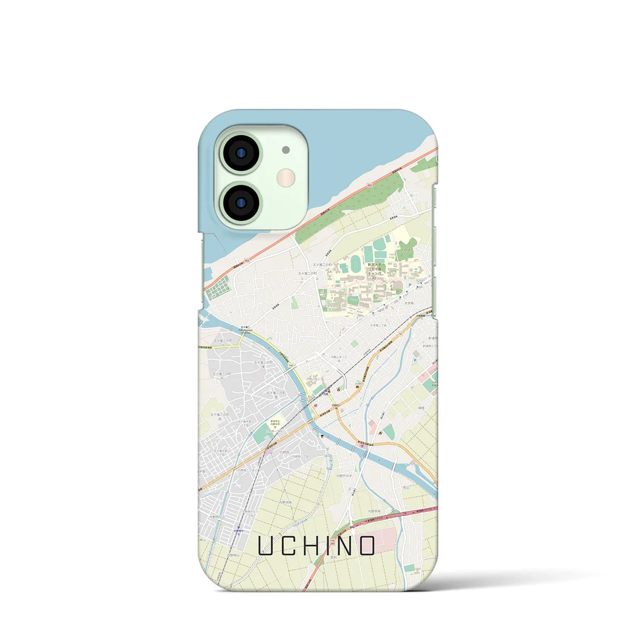 【内野（新潟県）】地図柄iPhoneケース（バックカバータイプ）