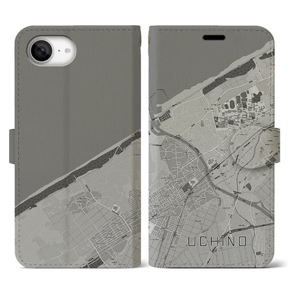 【内野（新潟県）】地図柄iPhoneケース（手帳タイプ）