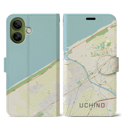 【内野（新潟県）】地図柄iPhoneケース（手帳タイプ）