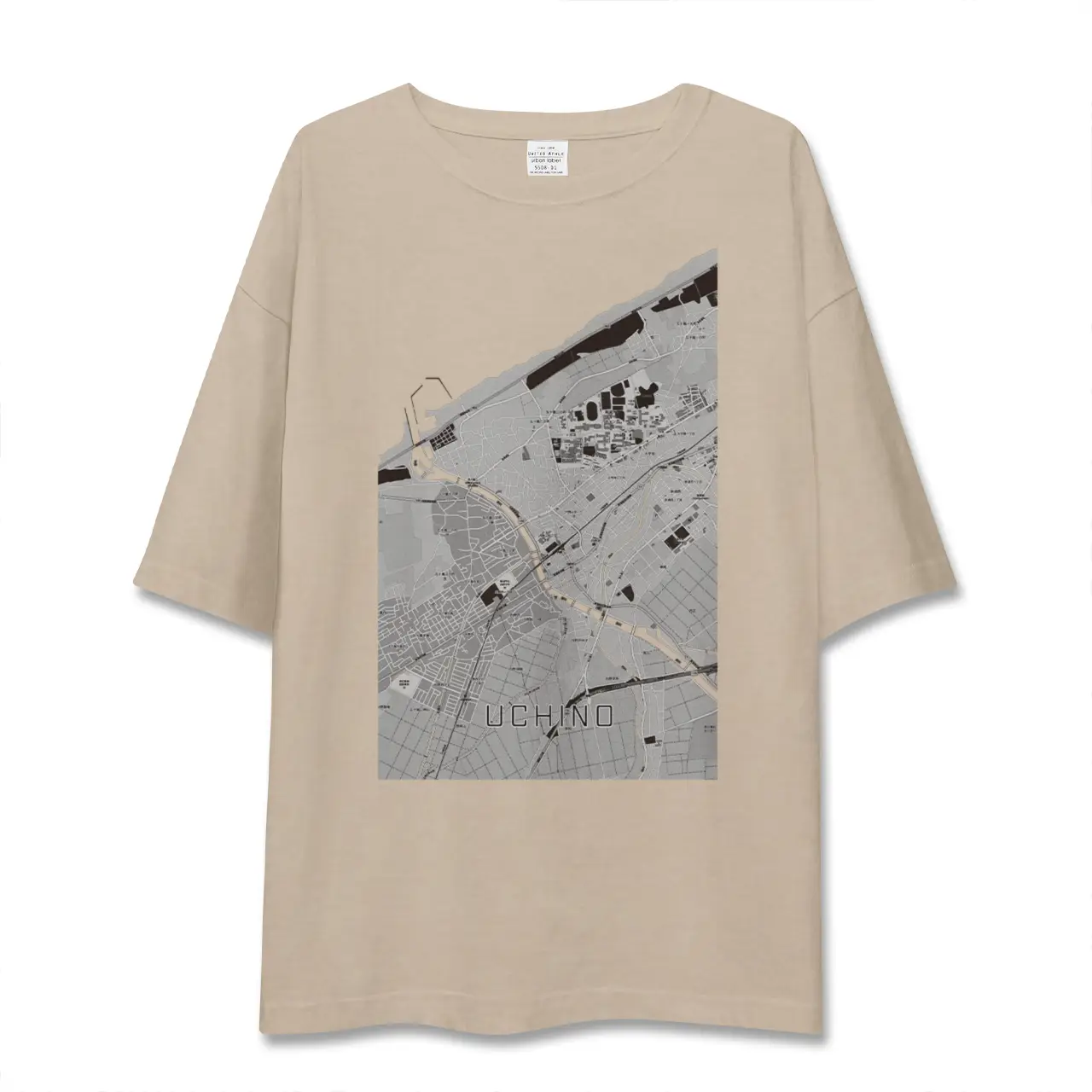 【内野（新潟県）】地図柄ビッグシルエットTシャツ
