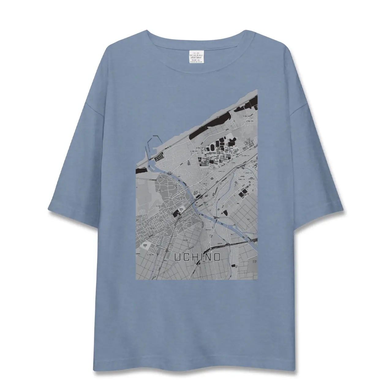 【内野（新潟県）】地図柄ビッグシルエットTシャツ