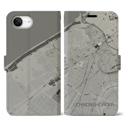 【内野西が丘（新潟県）】地図柄iPhoneケース（手帳タイプ）