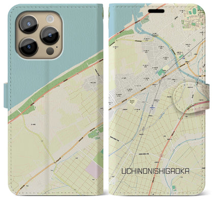 【内野西が丘（新潟県）】地図柄iPhoneケース（手帳タイプ）