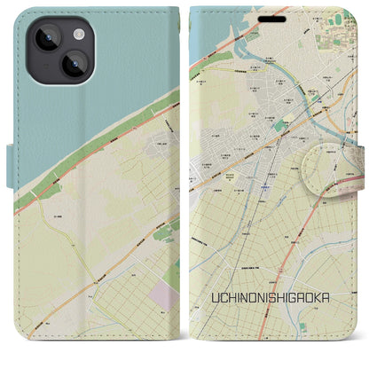 【内野西が丘（新潟県）】地図柄iPhoneケース（手帳タイプ）