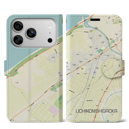 【内野西が丘（新潟県）】地図柄iPhoneケース（手帳タイプ）