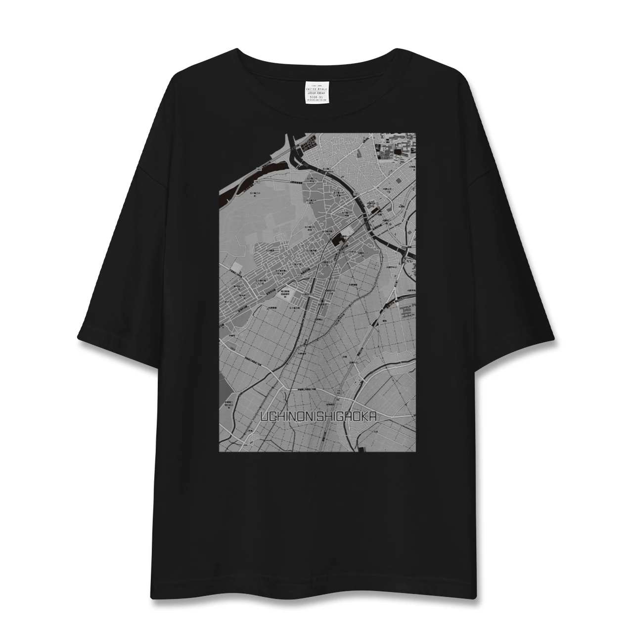 【内野西が丘（新潟県）】地図柄ビッグシルエットTシャツ