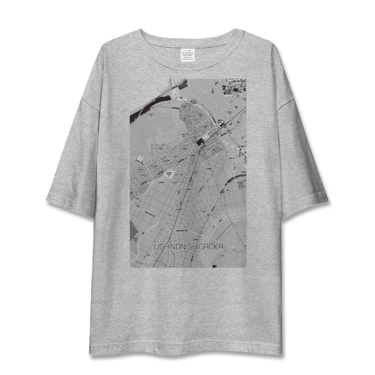 【内野西が丘（新潟県）】地図柄ビッグシルエットTシャツ