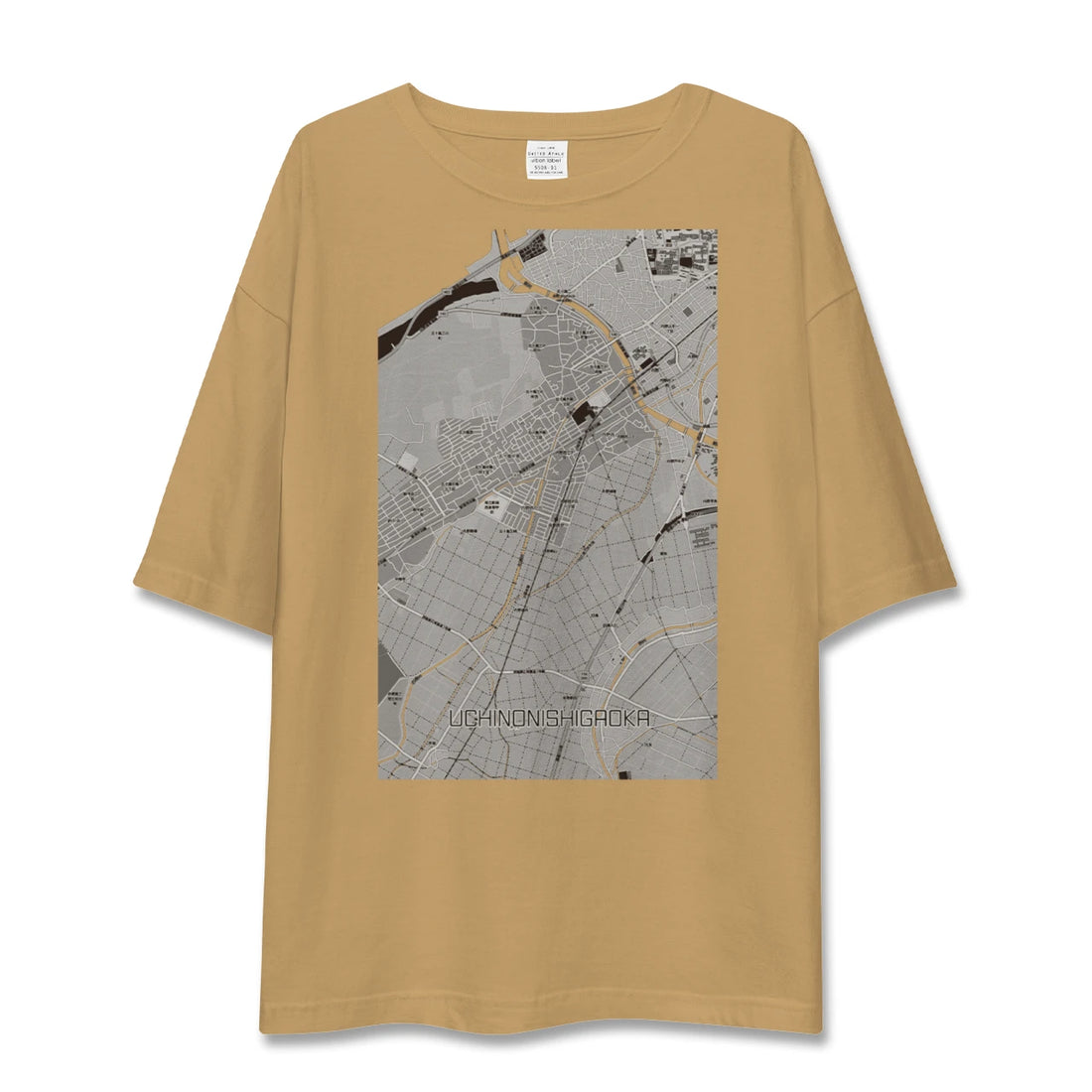 【内野西が丘（新潟県）】地図柄ビッグシルエットTシャツ