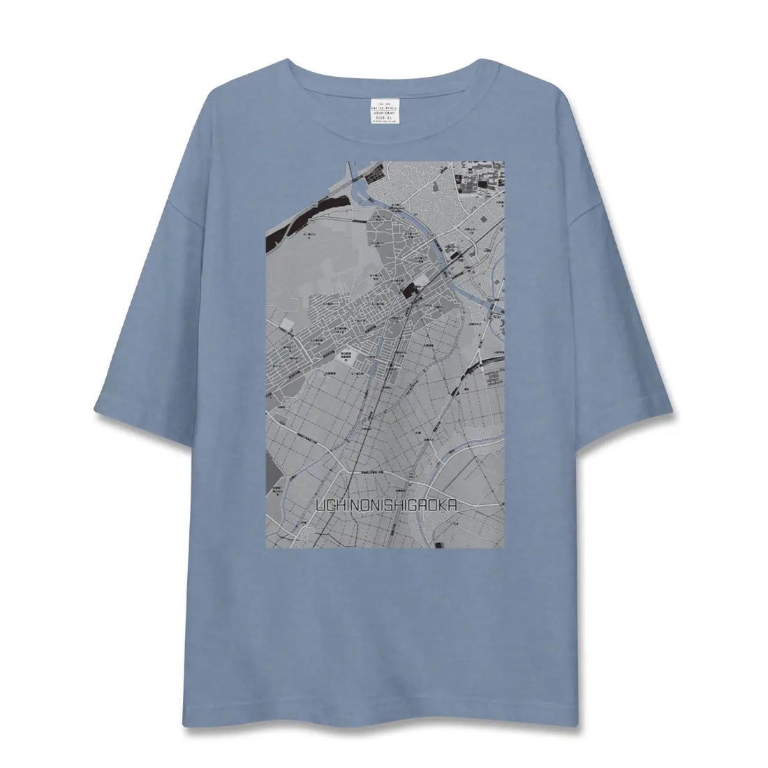 【内野西が丘（新潟県）】地図柄ビッグシルエットTシャツ