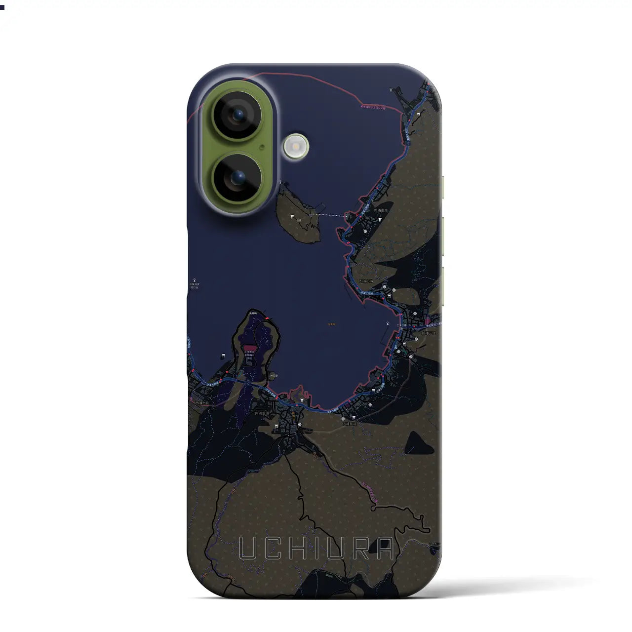 【内浦（静岡県）】地図柄iPhoneケース（バックカバータイプ）