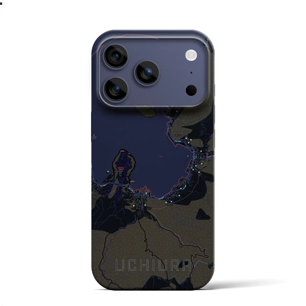 【内浦（静岡県）】地図柄iPhoneケース（バックカバータイプ）