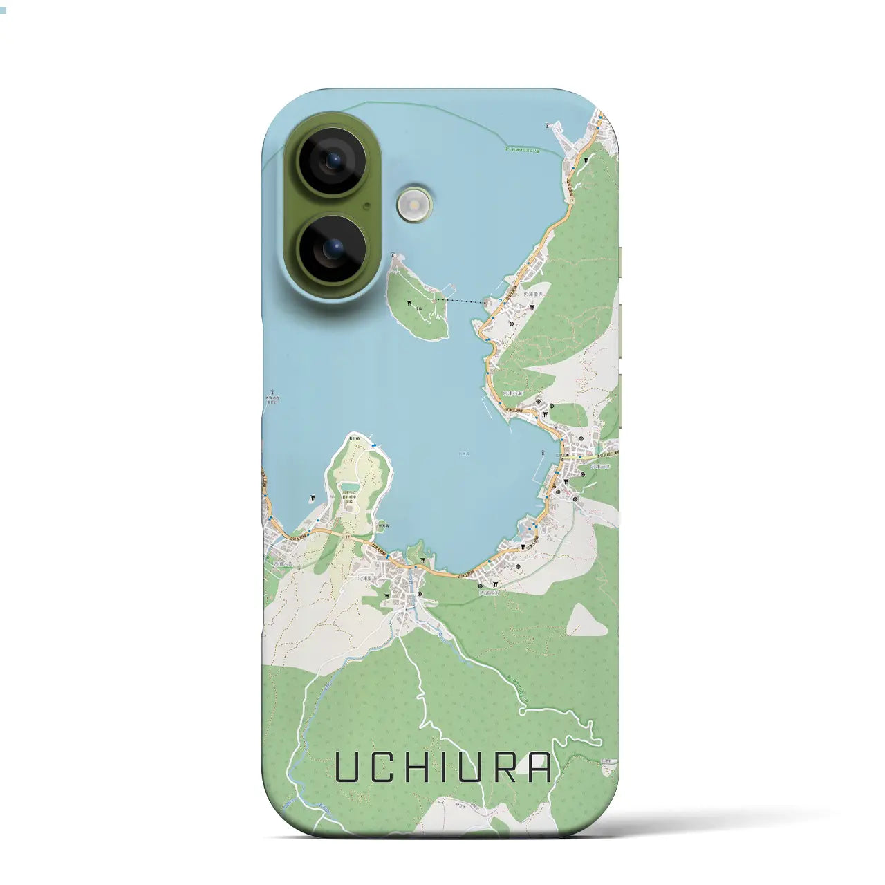 【内浦（静岡県）】地図柄iPhoneケース（バックカバータイプ）