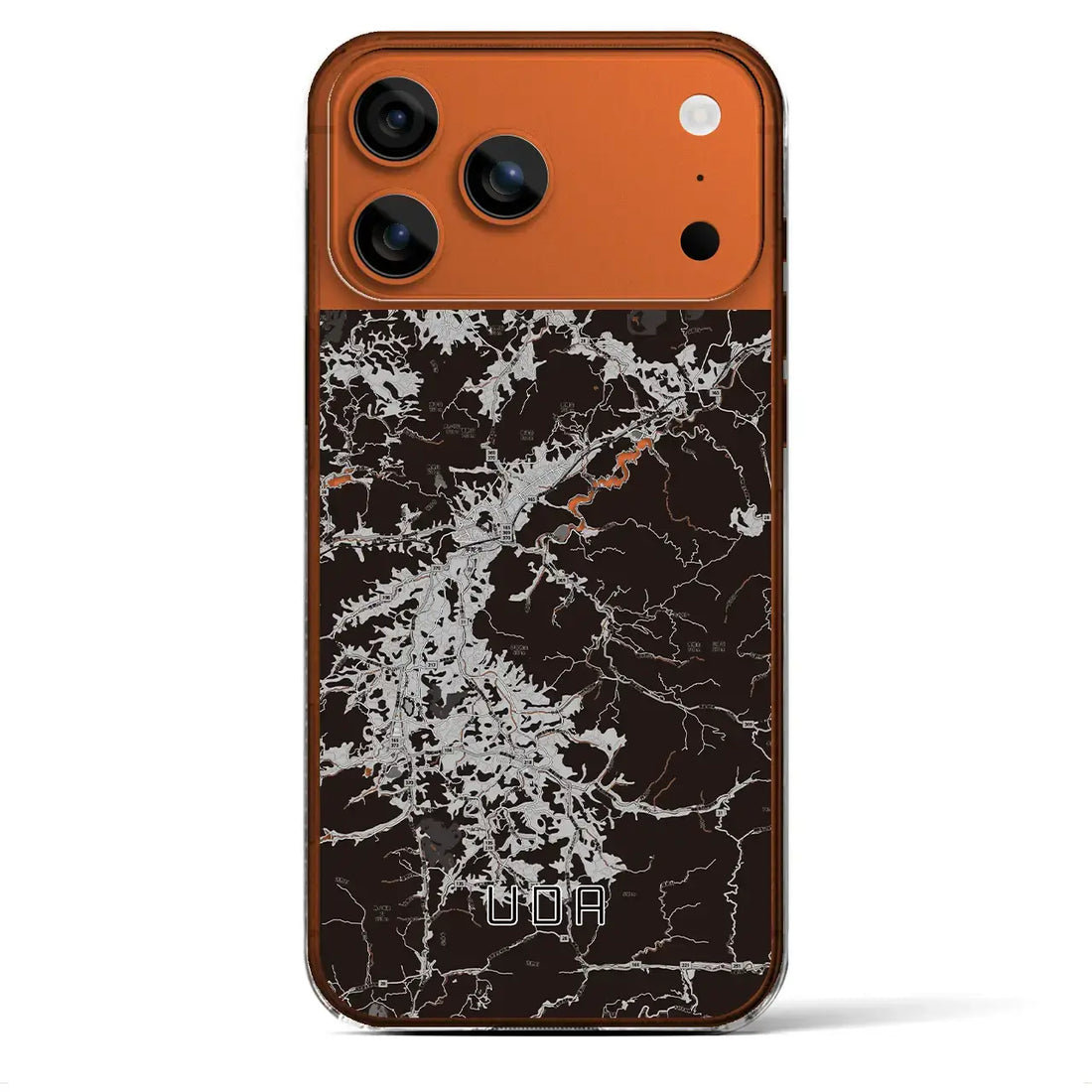 【宇陀（奈良県）】地図柄iPhoneケース（クリアタイプ）モノトーン・iPhone 17 Pro Max 用