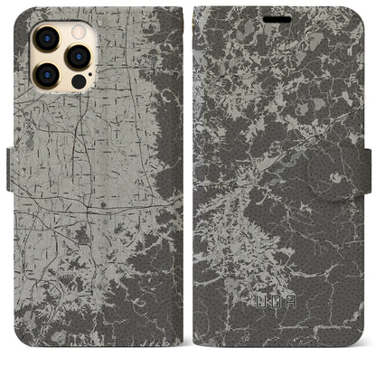 【宇陀（奈良県）】地図柄iPhoneケース（手帳タイプ）モノトーン・iPhone 12 Pro Max 用