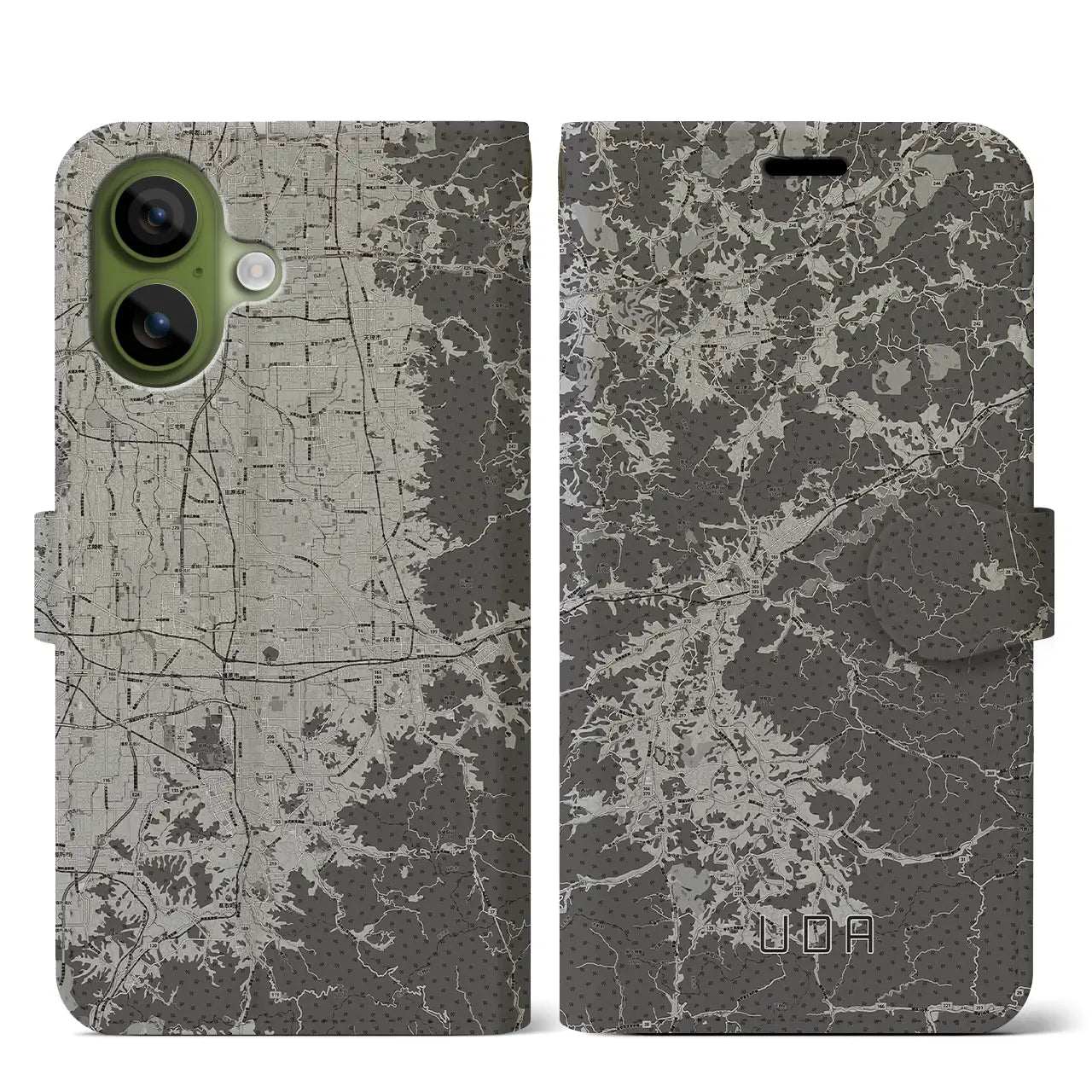 【宇陀（奈良県）】地図柄iPhoneケース（手帳タイプ）