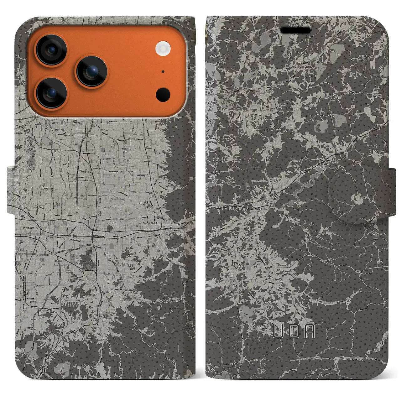 【宇陀（奈良県）】地図柄iPhoneケース（手帳タイプ）