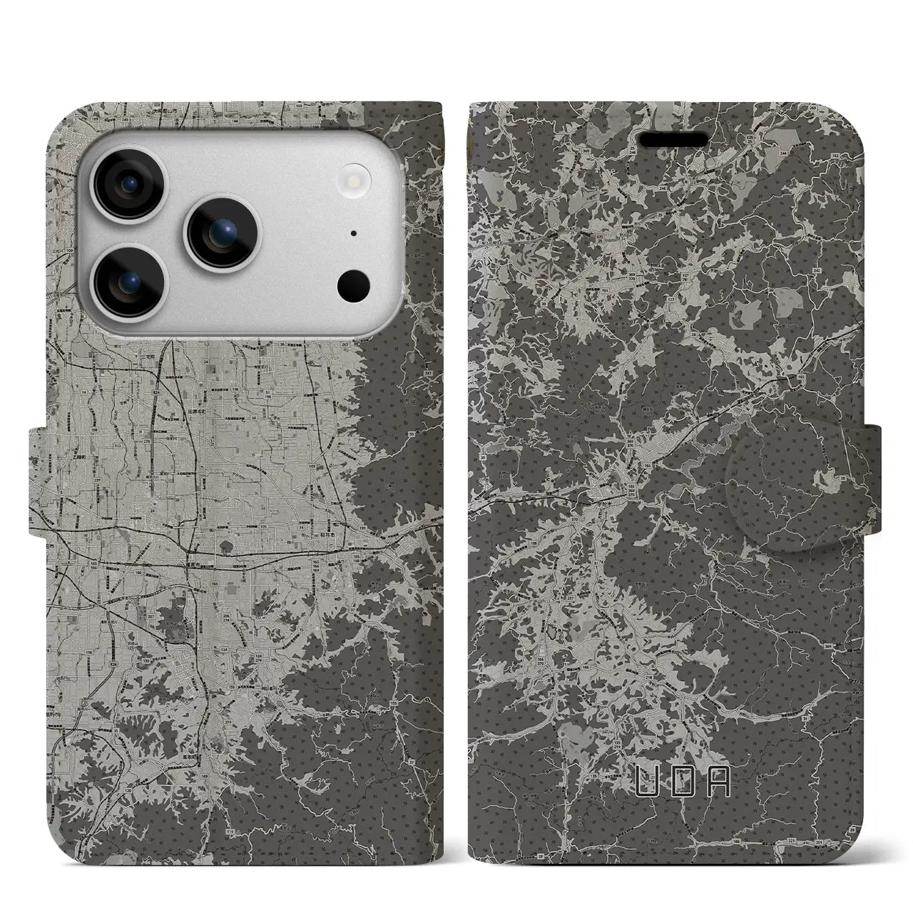 【宇陀（奈良県）】地図柄iPhoneケース（手帳タイプ）