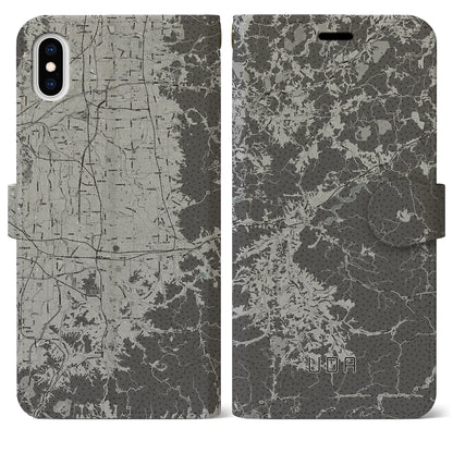 【宇陀（奈良県）】地図柄iPhoneケース（手帳タイプ）モノトーン・iPhone XS Max 用