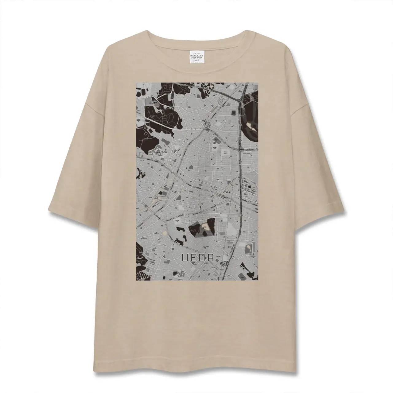 【植田（愛知県）】地図柄ビッグシルエットTシャツ