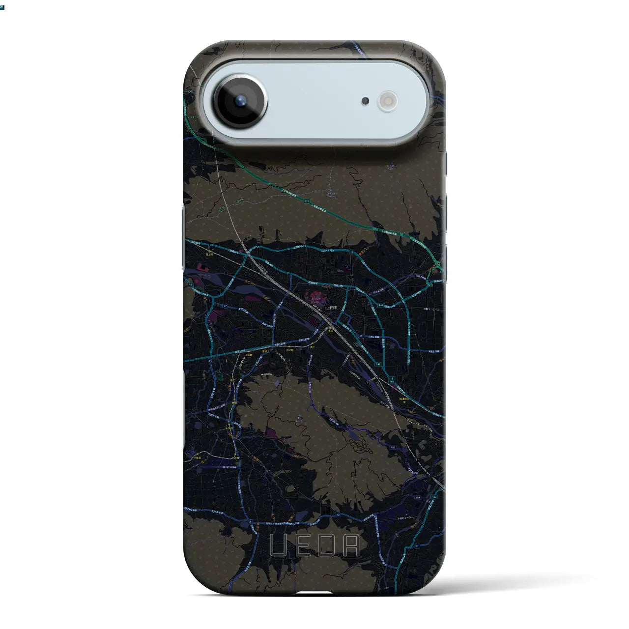 【上田（長野県）】地図柄iPhoneケース（バックカバータイプ）