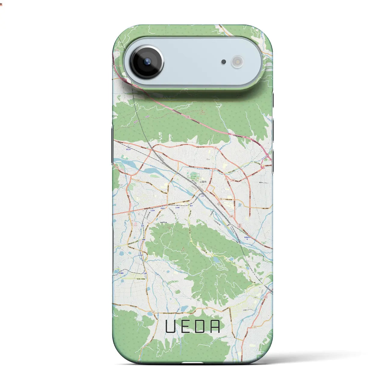 【上田（長野県）】地図柄iPhoneケース（バックカバータイプ）