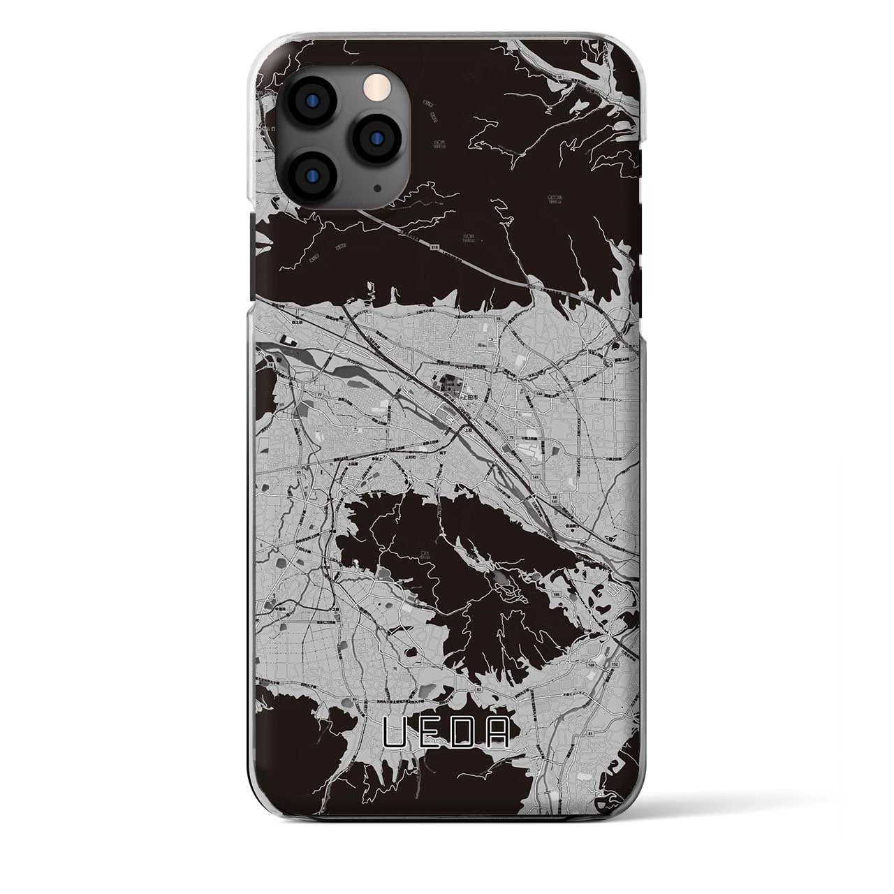 【上田（長野県）】地図柄iPhoneケース（クリアタイプ）
