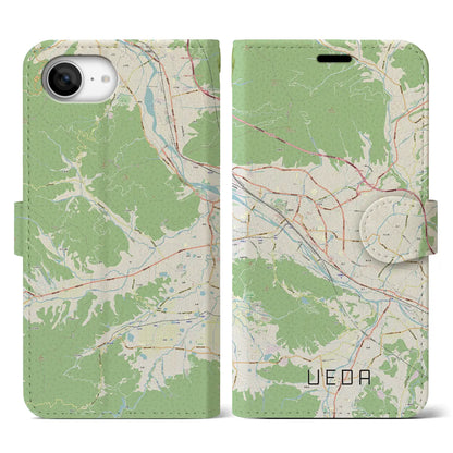 【上田（長野県）】地図柄iPhoneケース（手帳タイプ）