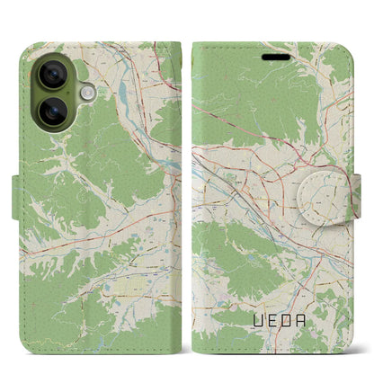 【上田（長野県）】地図柄iPhoneケース（手帳タイプ）