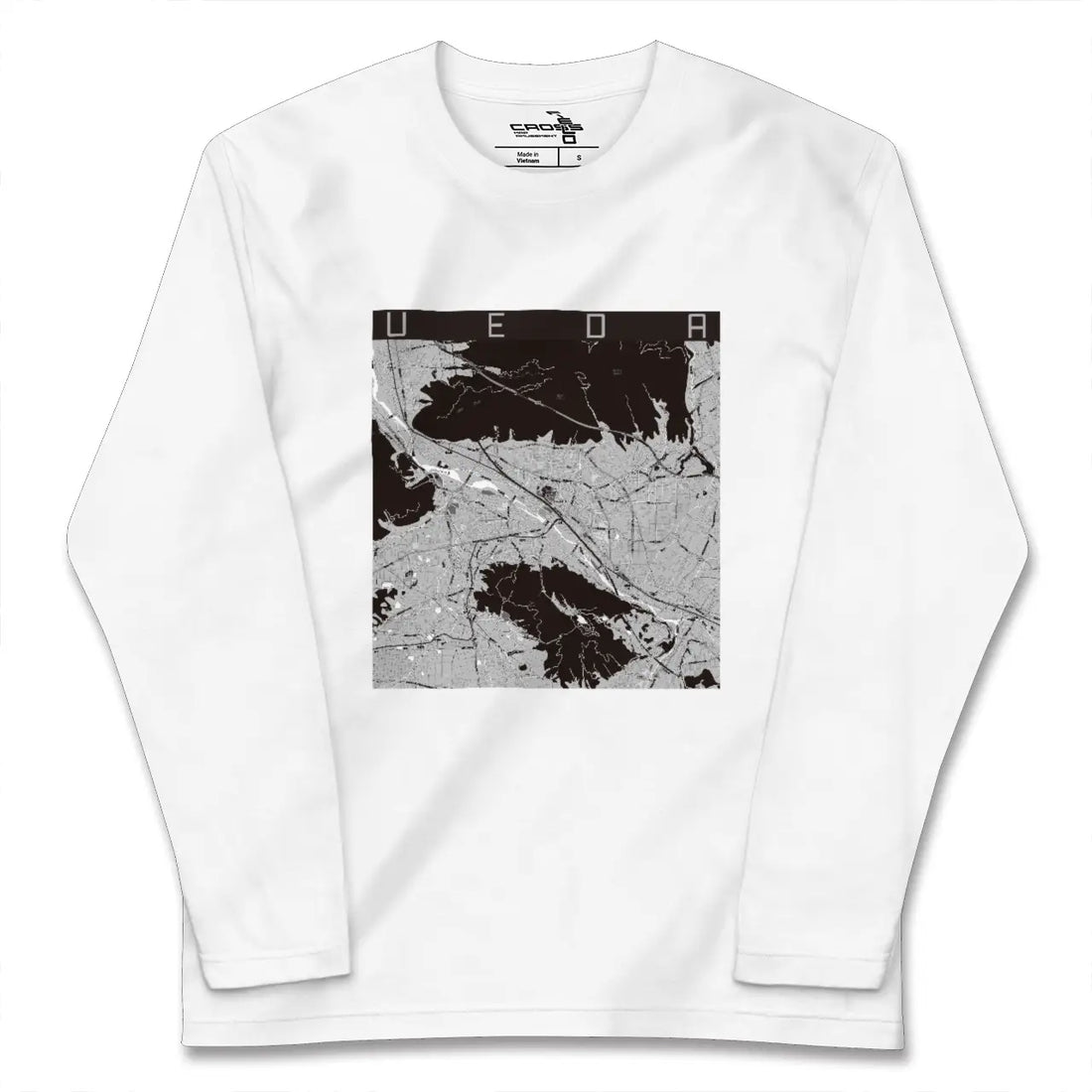 【上田（長野県）】地図柄ロングスリーブTシャツ