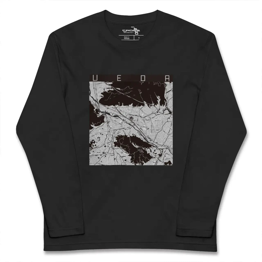 【上田（長野県）】地図柄ロングスリーブTシャツ