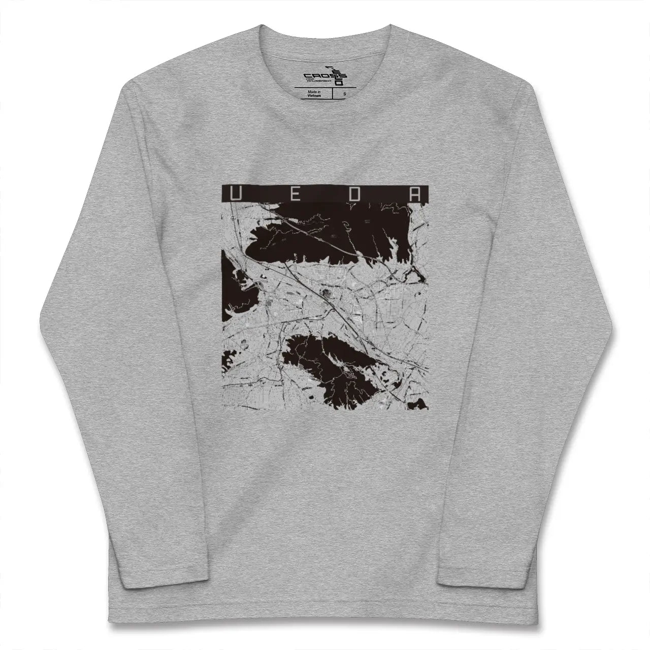 【上田（長野県）】地図柄ロングスリーブTシャツ