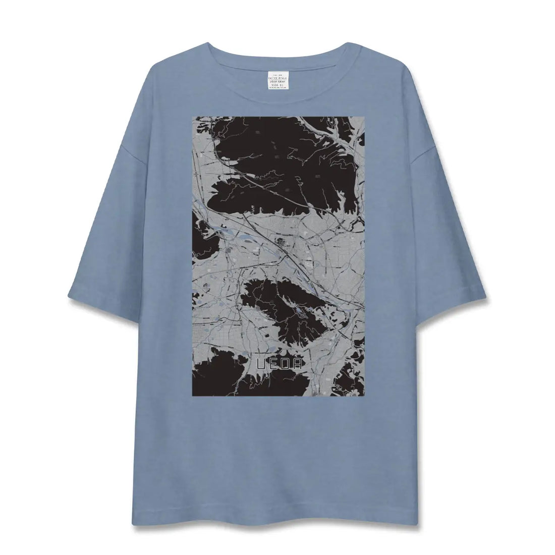 【上田（長野県）】地図柄ビッグシルエットTシャツ