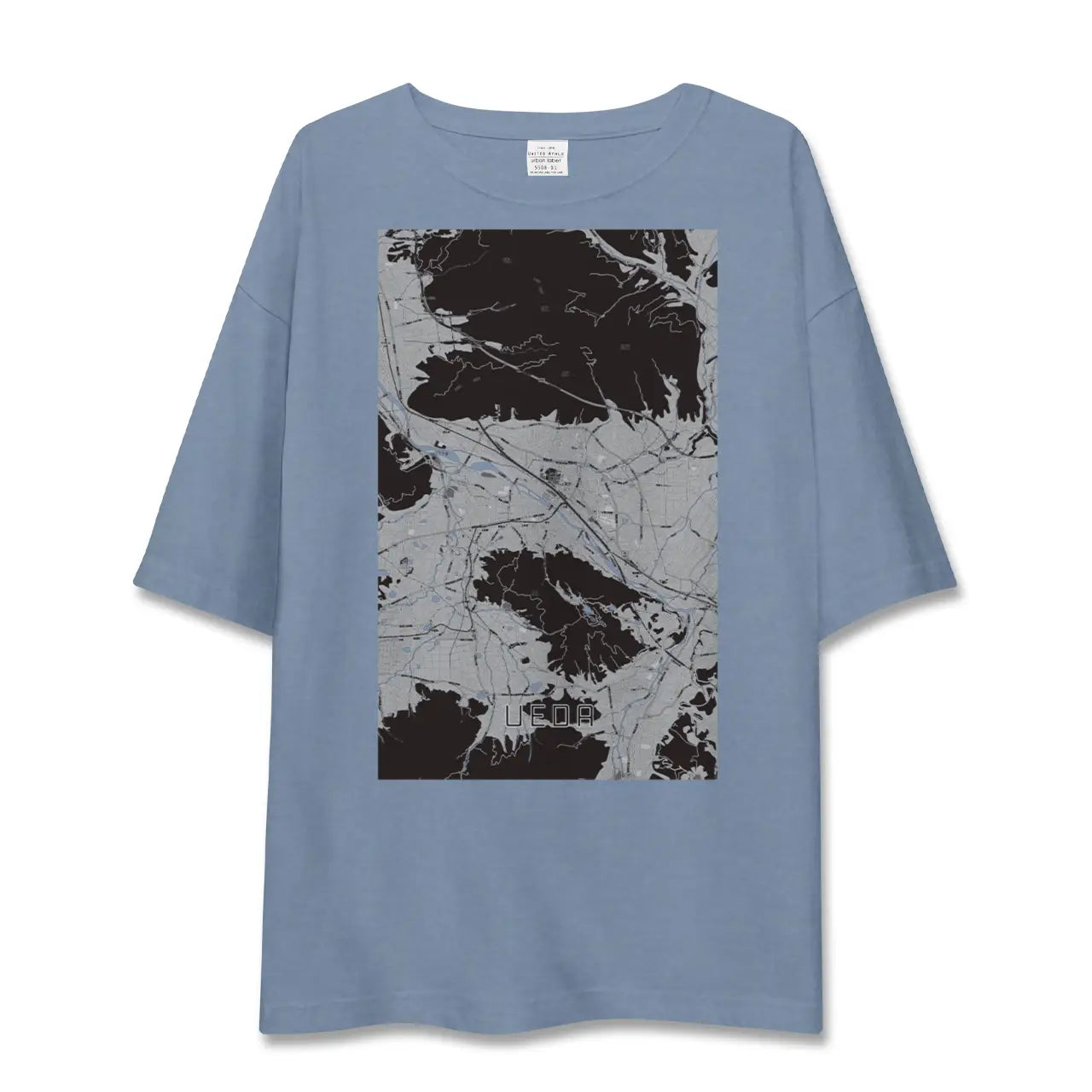 【上田（長野県）】地図柄ビッグシルエットTシャツ