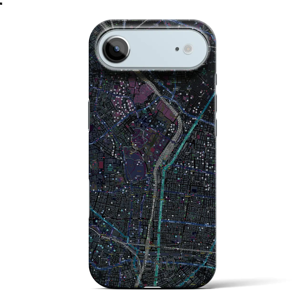 【上野（東京都）】地図柄iPhoneケース（バックカバータイプ）