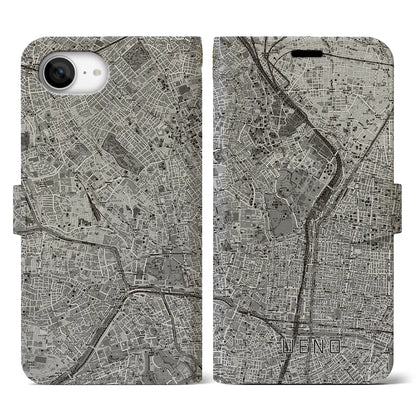 【上野（東京都）】地図柄iPhoneケース（手帳タイプ）